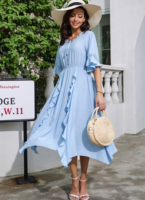 Robe A Volant Asymetrique - gallery 4