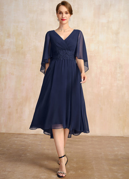 Robe Asymétrique Fluide Marine Élégante
