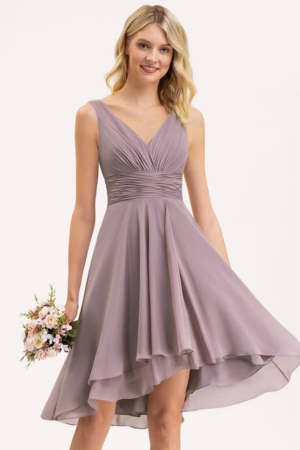 Robe Asymétrique Fluide Vert Pâle