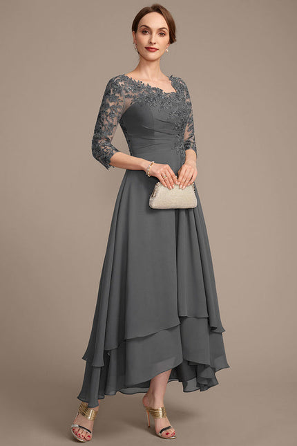 Robe De Soirée Asymétrique Grande Taille - gallery 4