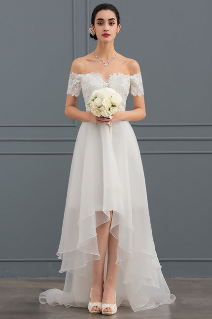 Robe Asymétrique Organza Étoilée - gallery 3