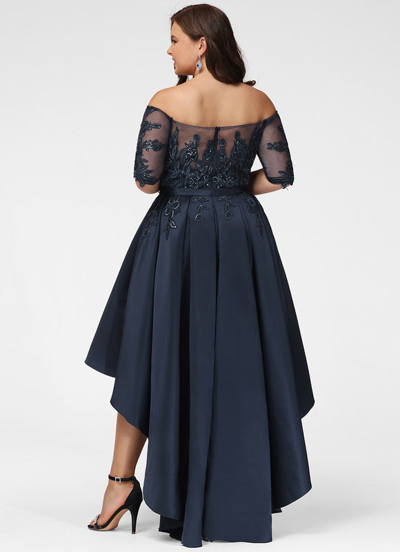 Robe Asymétrique Élégance Marine - gallery 9