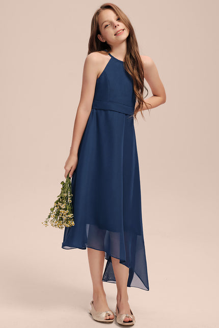 Robe Asymétrique Bleu Cobalt Fluide
