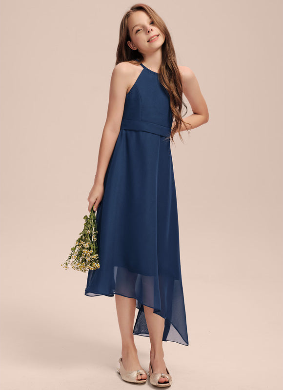 Robe Asymétrique Bleu Cobalt Fluide