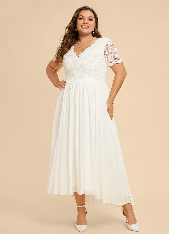 Robe Asymétrique Élégante Dentelle - gallery 6