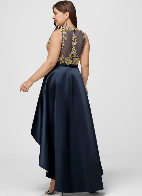 Robe Asymétrique Satinée Éclatante - gallery 7